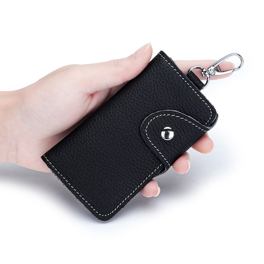纯牛皮复古腰挂钥匙包2025新款多功能男女士真皮家用钥匙收纳小包