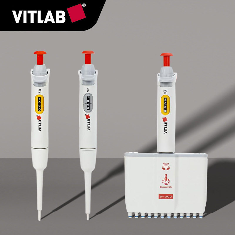 德国VITLAB CNMO可调式量程微量单道8道12道移液器可灭菌移液枪