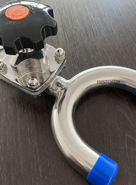 U型隔膜阀 卫生级SS316L单卡U型隔膜阀卡式u型黑色手轮快装隔膜阀