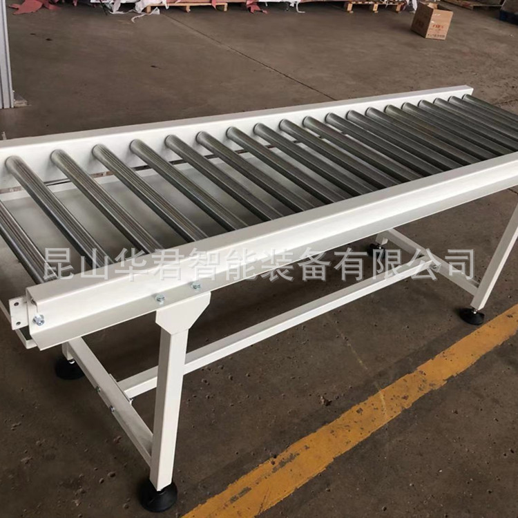 动力不锈钢管面滚筒生产线 无动力辊道输送机厂家 转弯锥形滚筒线