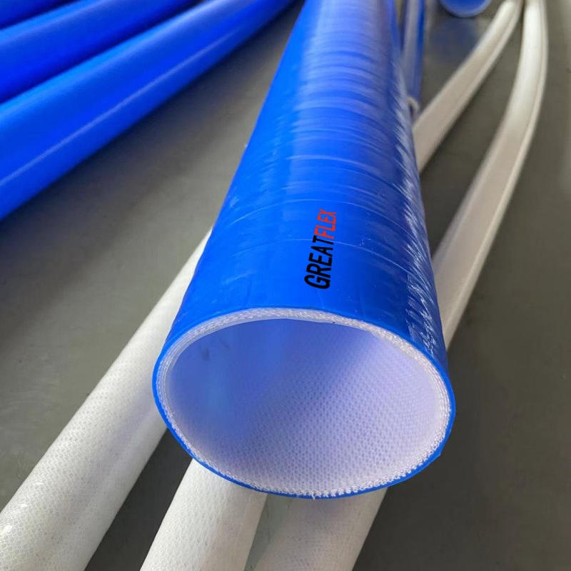 蓝色大口径硅胶管90/100/110/120/150/160/170软连接耐高温FP40自