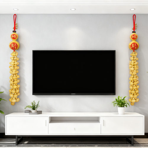 天然葫芦挂件纯手工红绳编织