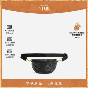 男女同款 早秋新品 AM1C馬天尼地圖包 黑色地圖印花可調(diào)節(jié)腰包