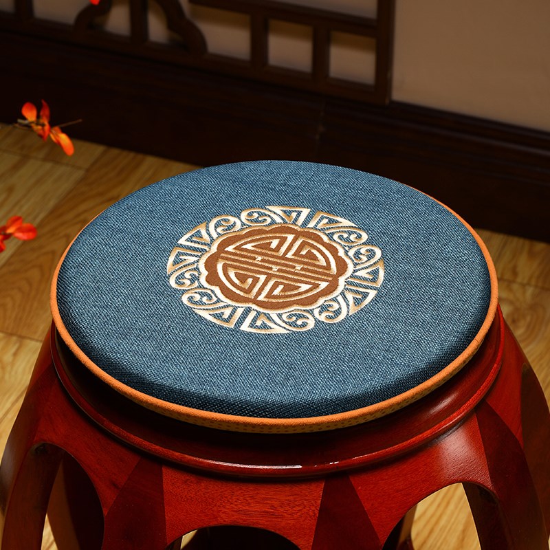 圆凳子坐垫中式圆形鼓凳垫小圆垫茶凳藤椅座垫四季通用圆凳子座套