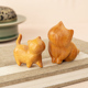 檀香木小猫木雕手把件文玩创意个性 饰品 复古室内办公桌摆件家居装