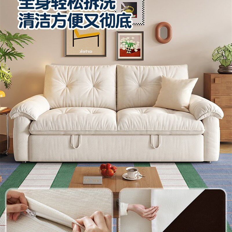 可拆洗胖猫沙发床单人可伸缩折叠一体两用2025新款小户型云朵沙发