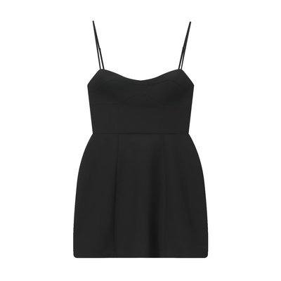 气质风修身显瘦吊带迷你连衣裙女