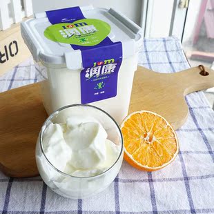 天润(terun)润康新疆酸奶1kg*2桶装 网红原味老酸奶低温乳制品