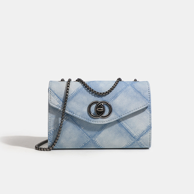 包包女2026新款时尚链条包流行百搭牛仔包斜挎包个性单肩包小方包