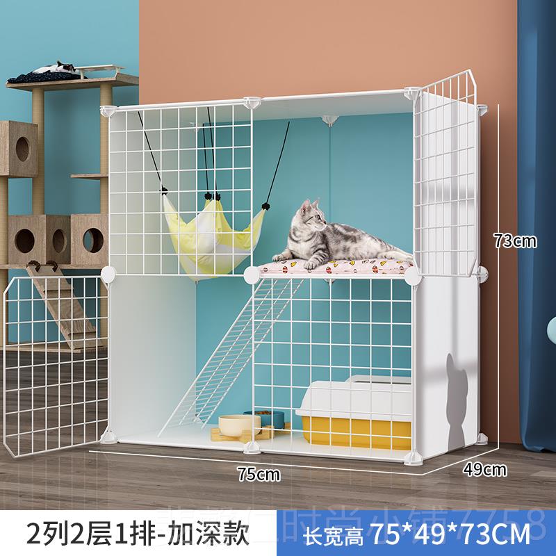 新品猫不地占猫笼子墅家用结实一体猫别自带猫砂盆屋定制猫柜两层图片