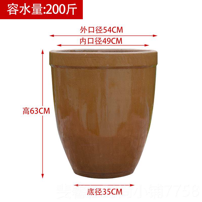 新品老盆式水缸乌古法缸土陶缸养鱼家用睡莲荷鱼花盆龟缸鱼缸庭院