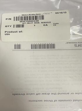 Waters阀WAT025746 Valve Rebuild Kit WAT060448