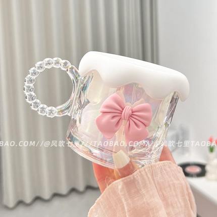 小众设计咖啡杯带把精致手博主创意网红女生礼物水杯牛奶杯玻璃杯