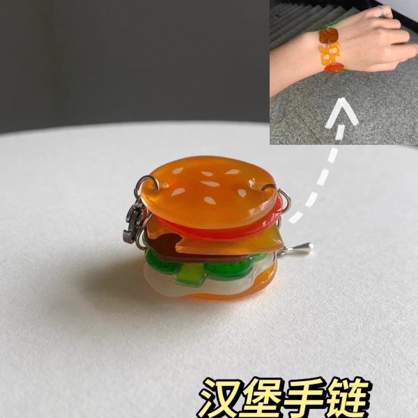 同款手链背包个性红创意可爱亚克力小手饰挂件送礼挂饰汉堡物书