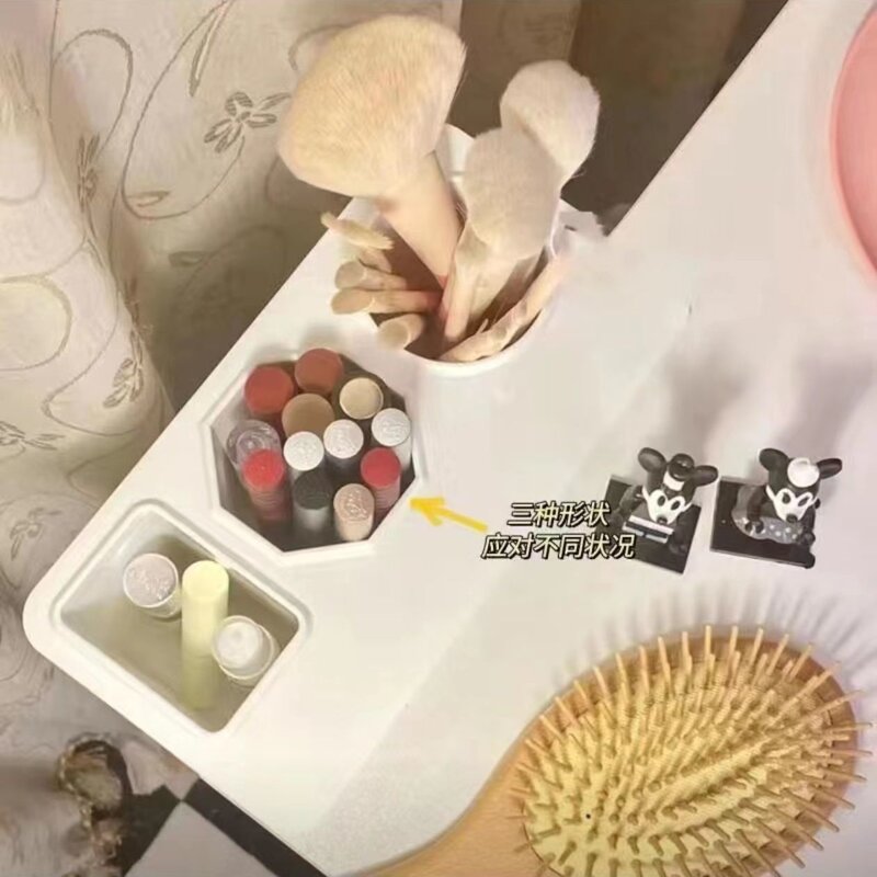 桌边多功能粘贴式ins简约收纳筒学生壁挂文具化妆刷收纳笔筒