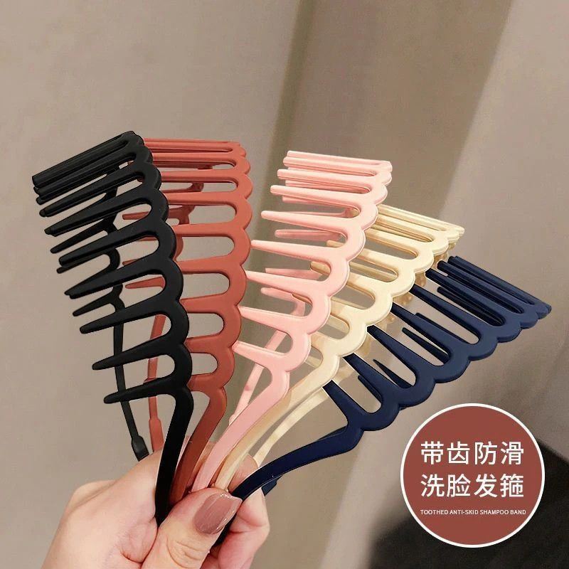 新款网红防滑带齿发箍女外出发捆洗脸头箍发卡专用发饰