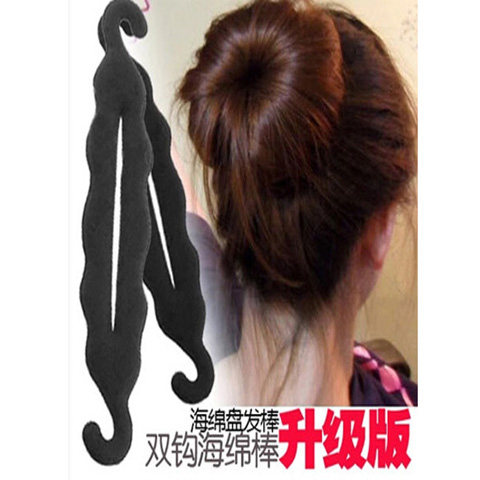3 个装海绵盘发器升级版双勾丸子头花苞头盘头发工具头饰发饰