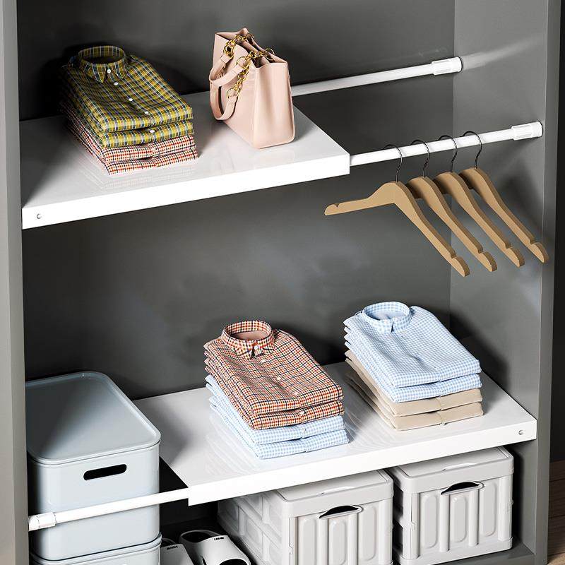 衣柜分层隔板柜子隔层隔断橱柜可伸缩卧室置物架鞋柜分隔收纳金小,收纳整理,书桌收纳置物架,淘宝优惠券,粉丝福利购,淘宝优惠卷