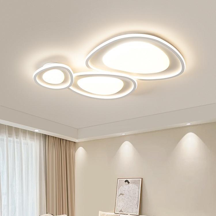 全屋套餐鹅卵石全光谱客厅卧室极简奶油风现代时尚创意吸顶灯