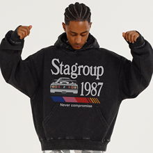 STA原创1987车牌logo卫衣2024秋冬男女街头宽松百搭潮流上装外套