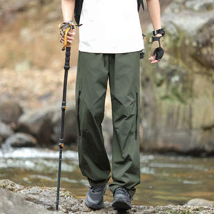 休闲宽松直筒运动登山长裤 STA国潮牌工装 2025新款 男款 子 冲锋裤
