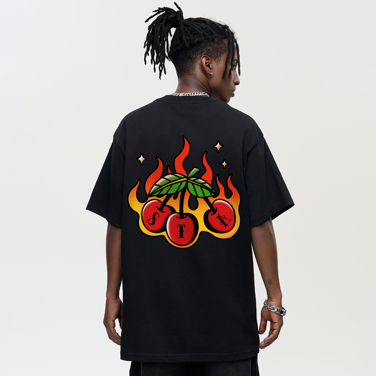 STA美式复古卡通印花短袖T恤