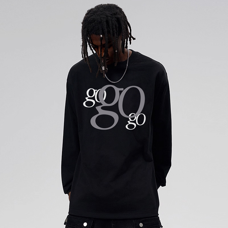 STA国潮新款简约长袖圆领T恤衫