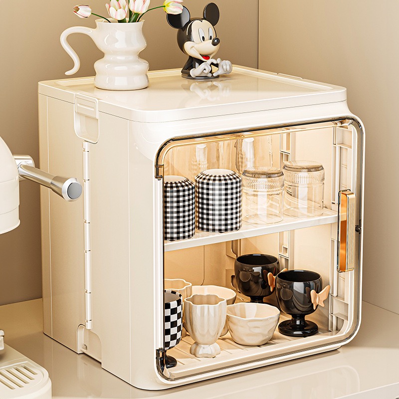 防尘杯子收纳置物架桌面茶杯水杯架茶具收纳盒咖啡马克杯沥水杯架