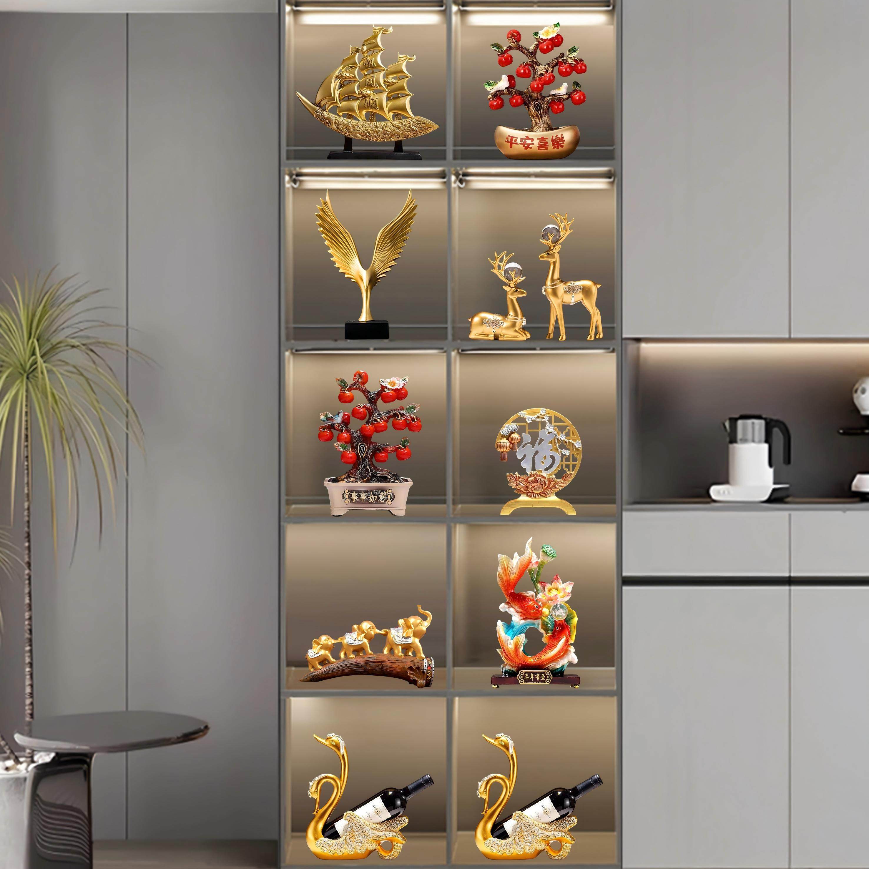 一站式解决新中式新家热销高档组合套组家居玄关酒柜电视柜摆件,家居饰品,桌面摆件,淘宝优惠券,粉丝福利购,淘宝优惠卷