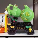 饰乔迁新店开业礼品 福禄如意葫芦摆件树脂工艺品客厅酒柜玄关装