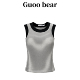 GUOOBEAR古家小熊2026夏季 新款 条纹拼接U型领设计感小众背心上衣