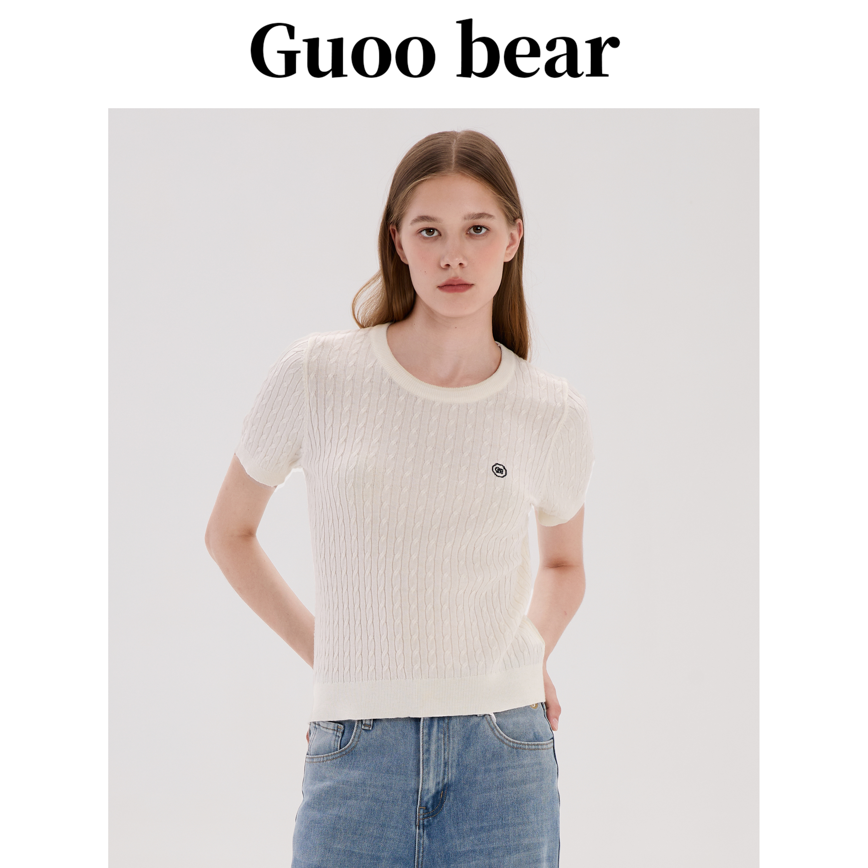 古家小熊女式短袖针织衫