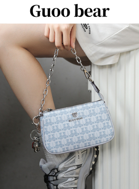 GUOOBEAR古家小熊 经典小方包洋气斜挎女包时尚质感单肩背链条包