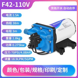 输送增压泵房车隔膜泵 110V高效自吸泵高扬程18升大流量液体灌装