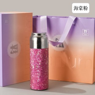 磁吸盖纯钛杯家用保温杯茶水分离焖茶杯高端冰花钛杯便携水杯 新款
