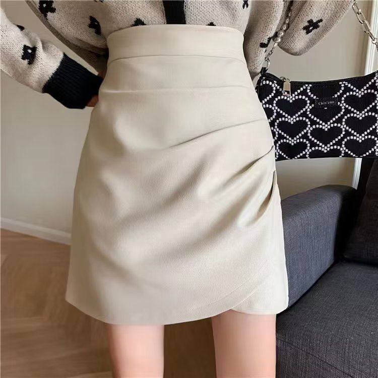 胖mm遮肚A新款字短裙女夏季大码不规则半身裙显瘦高腰包臀裙褶邹,女装/女士精品,大码半身裙,淘宝优惠券,粉丝福利购,淘宝优惠卷