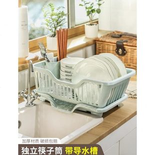 水槽置物架水厨房碗柜碗碟台面滤沥水篮多功能家用双层收纳盒碗筷