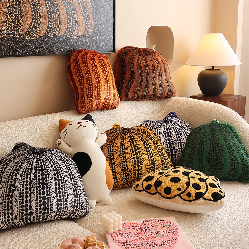 ins异形南瓜沙发抱枕轻奢柔软护B腰枕客厅家用办公室双面午休靠枕