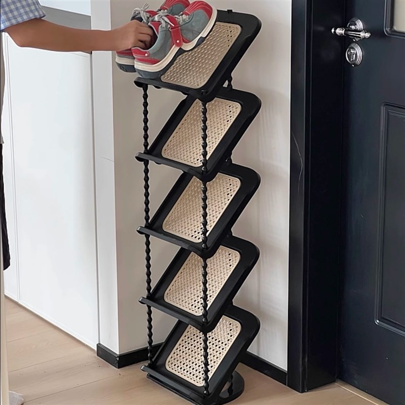 MOMO HOhME中古风鞋架门口多层小窄简易鞋柜入户门宿舍省空间LX