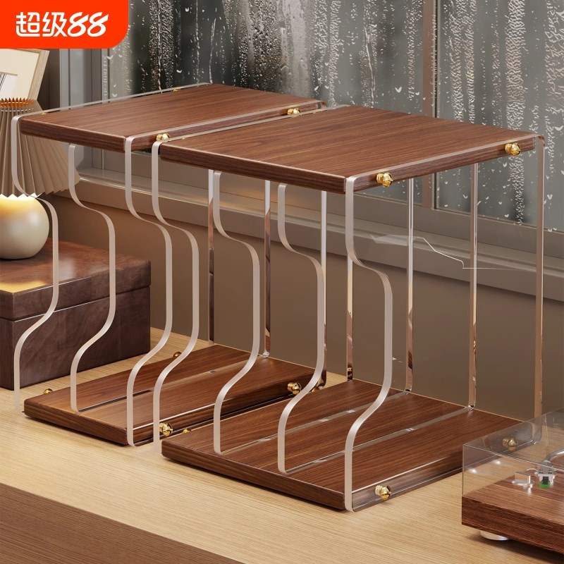 亚克力cd碟片收纳架黑胶唱片置物架落地碟片展S示架桌面储物书柜