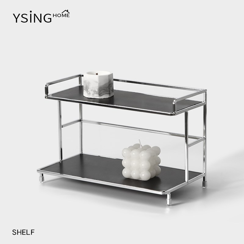 洗手台桌面置物架双层轻奢高级感水杯化妆品小型亚T克力ins收纳架