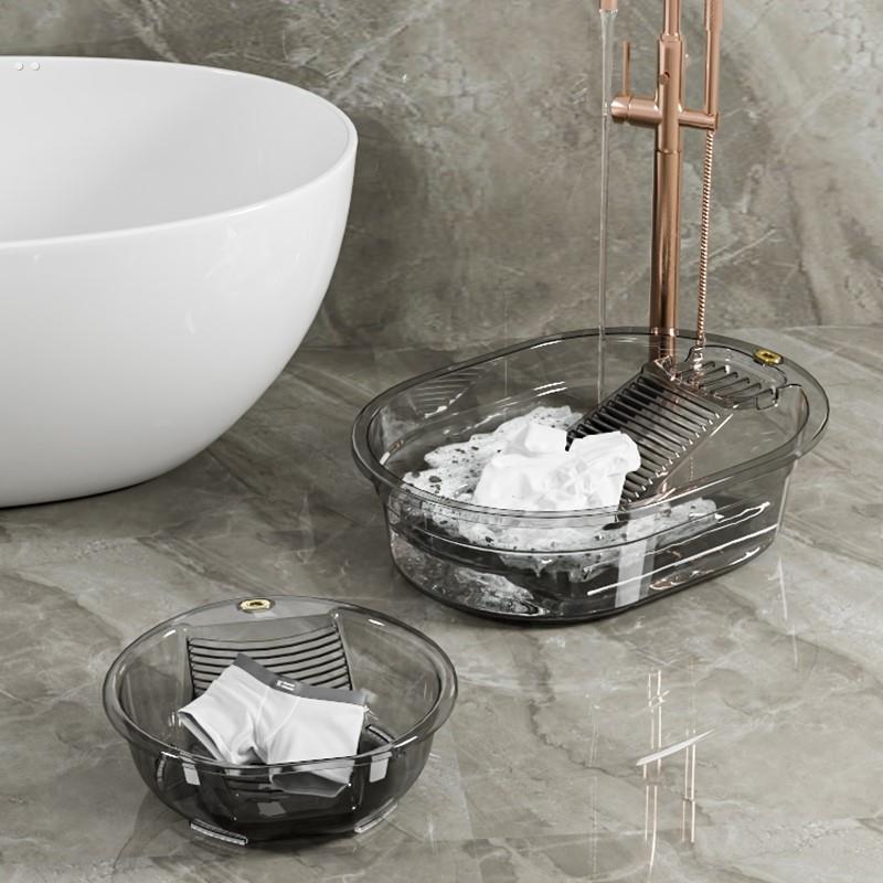 洗衣盆带搓衣板一体式家用大号塑料盆多功能洗内裤内衣婴儿专用盆