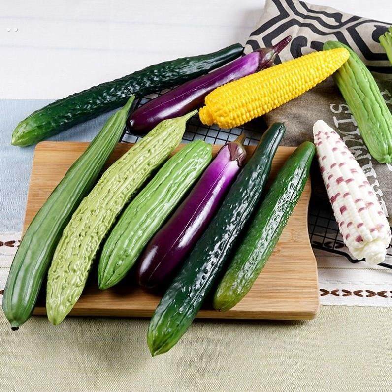 仿真瓜果蔬菜模型硅胶苦青黄瓜茄子玉米莲藕玩具软装饰摆设道具,家居饰品,DIY仿真材料,淘宝优惠券,粉丝福利购,淘宝优惠卷