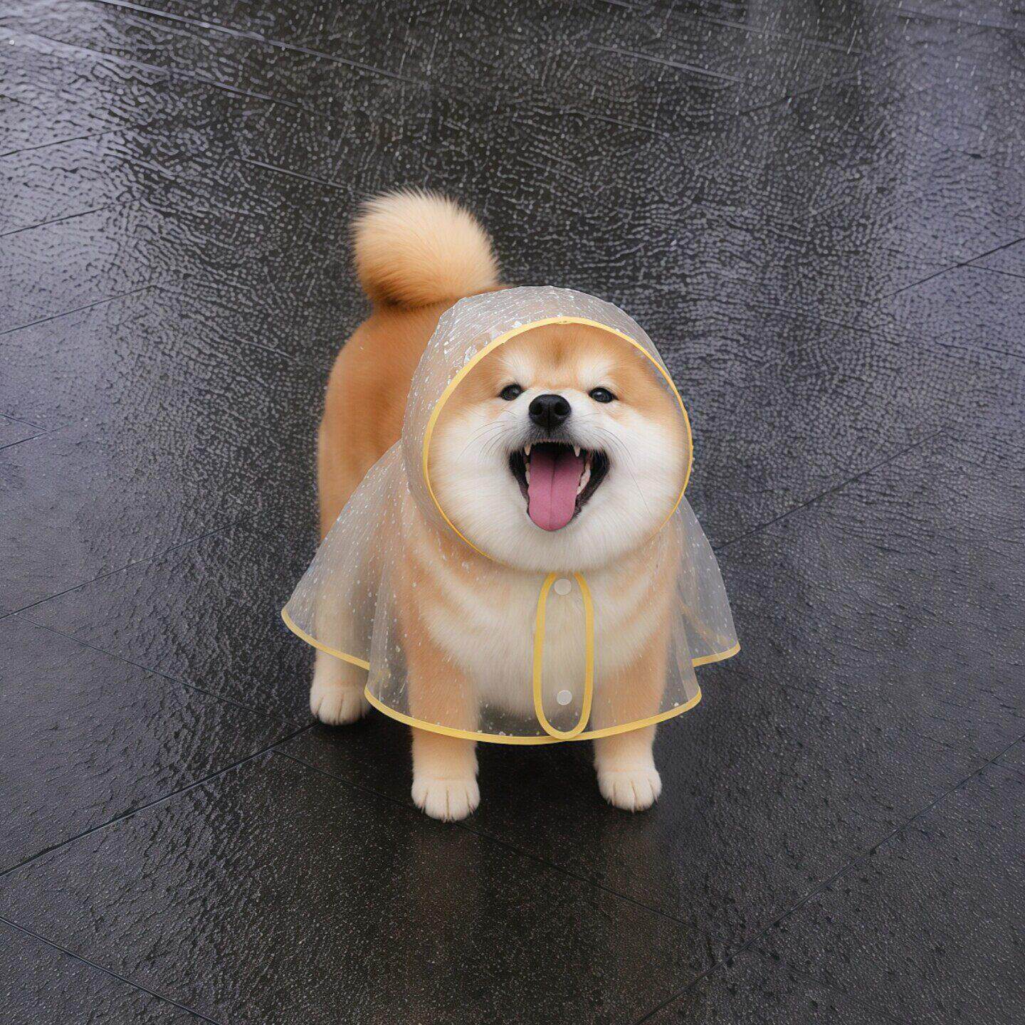 狗狗专用雨衣雨天外出防水小中大型犬宠物斗篷透明加厚柴犬衣服