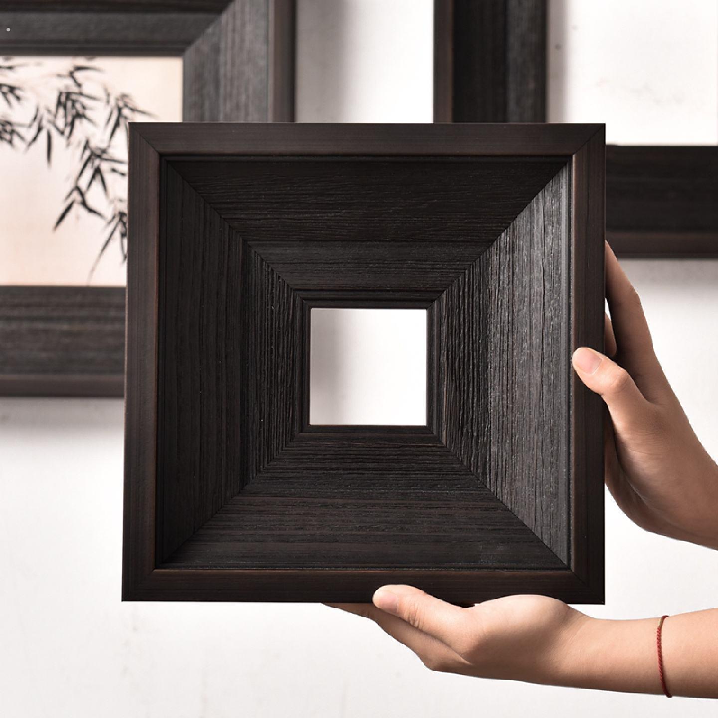 欧式复中古纯实木画框简约古典油画框外框装裱镜框空相框架定制挂