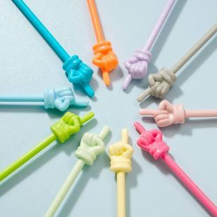 马卡龙色早教儿童指读棒幼儿读书阅读可爱创意手指教学棒鞭指示棒