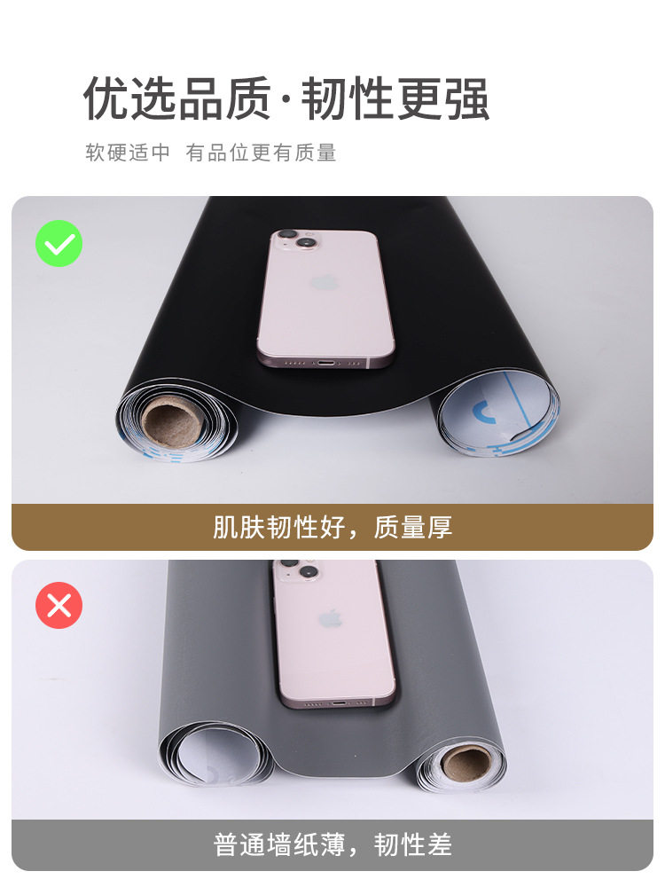 A6L黑色桌面贴纸翻新自粘墙纸防水电脑桌贴桌纸宿舍书桌桌子肤感