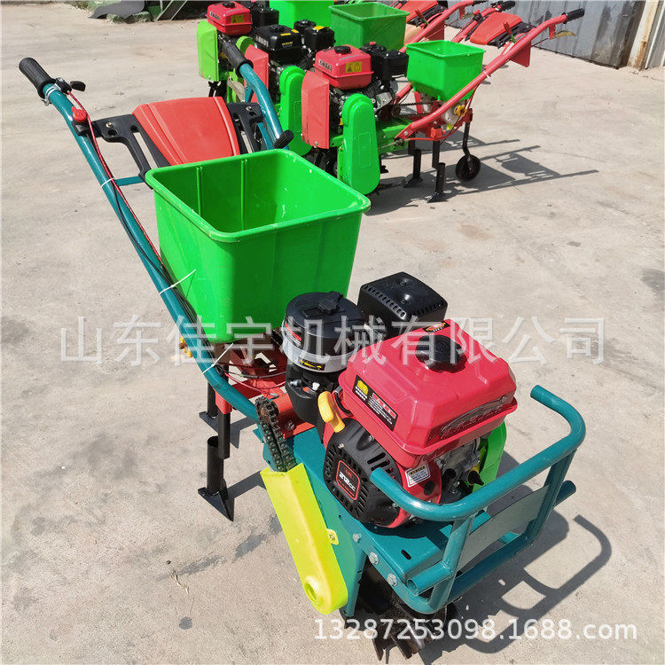 汽油手推式播种机玉米地除草种植机 农用多功能施肥机