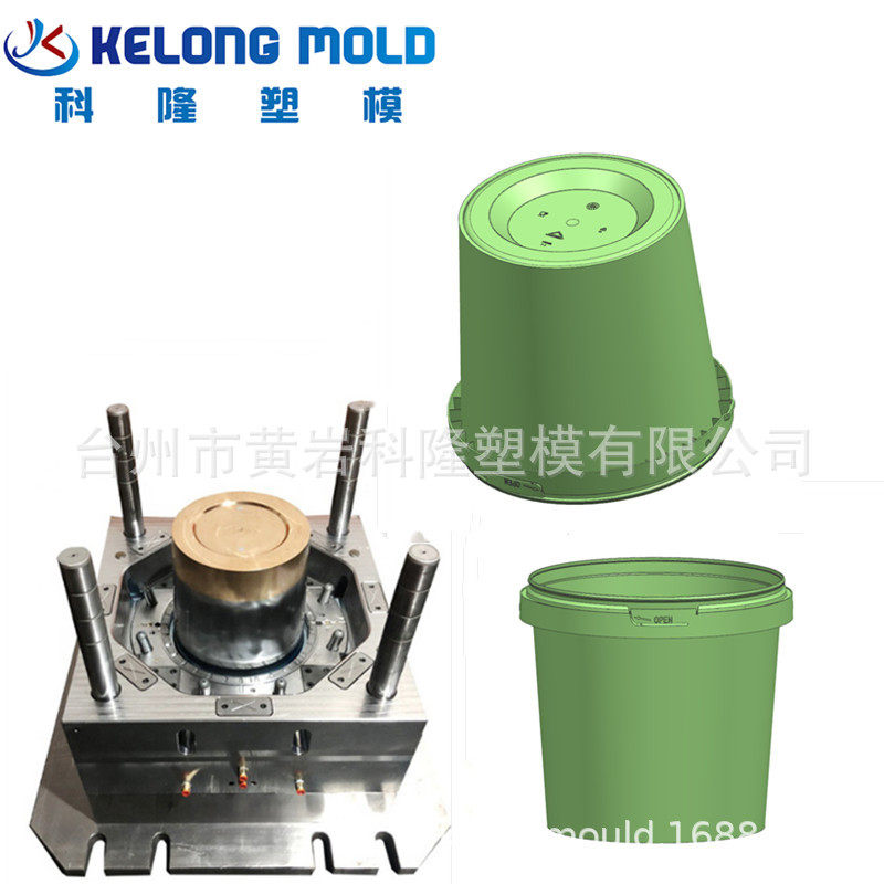 模内贴标薄壁塑料件模具防冻液密封桶模具化工涂料桶注塑模具加工
