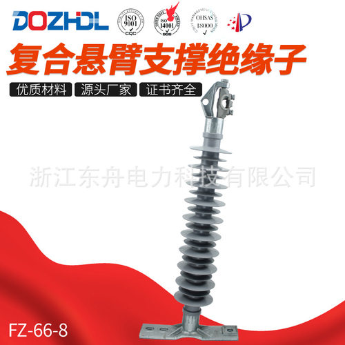 东舟电力出口66kV复合悬臂支撑绝缘子FZ-66-8厂家销售硅橡胶绝缘